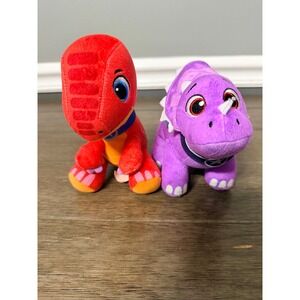 Dino Ranch Plush Blitz T-Rex Clover Triceratops‎ Stuffed Animal Toy Set